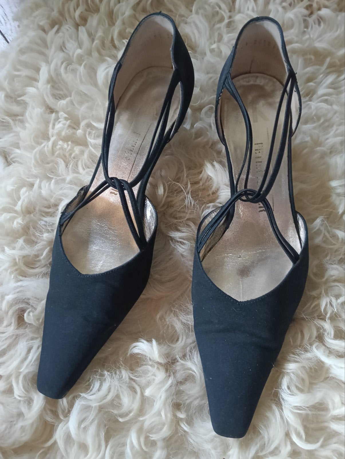 Peter Kaiser zwarte pumps met bandjes Mt 4.5, Kleding | Dames, Schoenen, Ophalen of Verzenden, Gedragen, Zwart