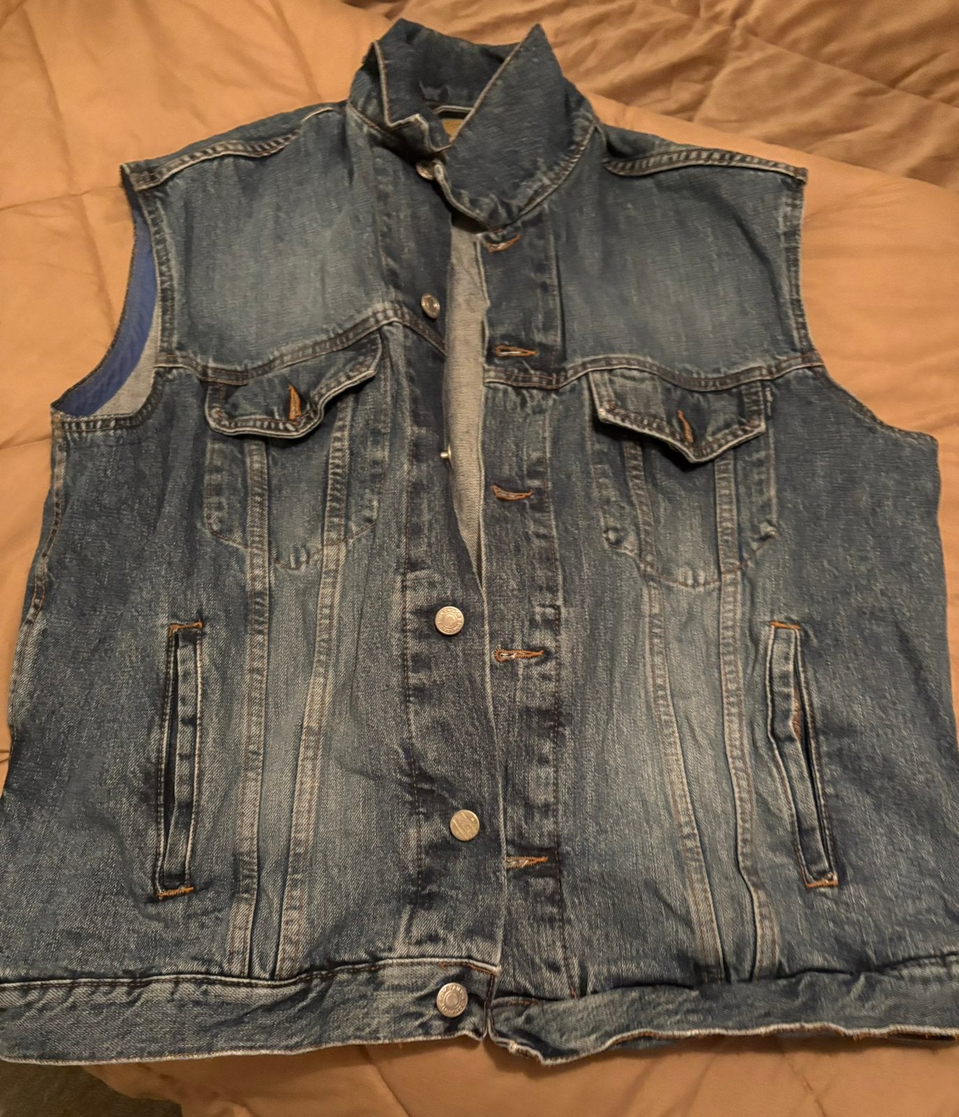 Spijker gilet, Ophalen of Verzenden, Zo goed als nieuw, Maat 46/48 (XL) of groter, Blauw