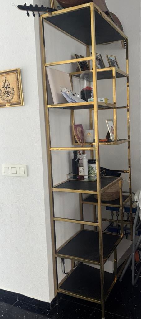 Gouden kast van Richmond Interiors - Zo goed als nieuw, Ophalen, Met plank(en), 200 cm of meer, 50 tot 100 cm