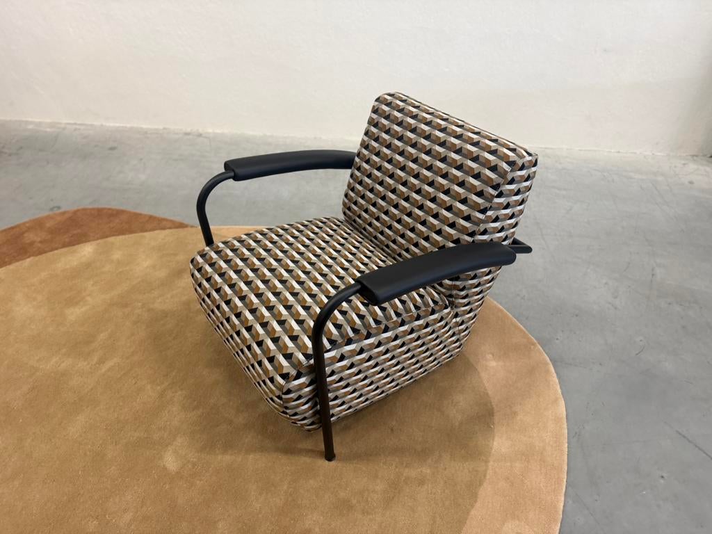 2 Nieuw Leolux Scylla fauteuils oker goud stof design Stoel, Huis en Inrichting, Leolux, 75 tot 100 cm, Ophalen of Verzenden, Stof