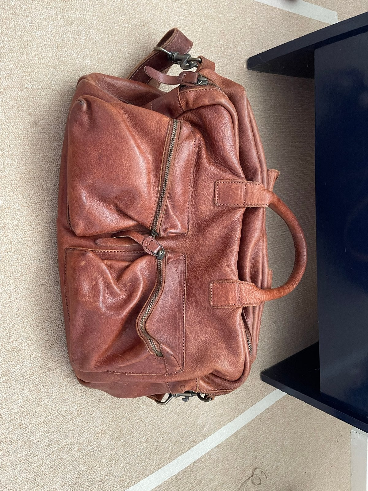 Cowboysbag luiertas/gewone tas met verschoningsmatje, Kinderen en Baby's, Luiertassen, Verzorgingstas, Bruin, Cowboysbag, Ophalen of Verzenden