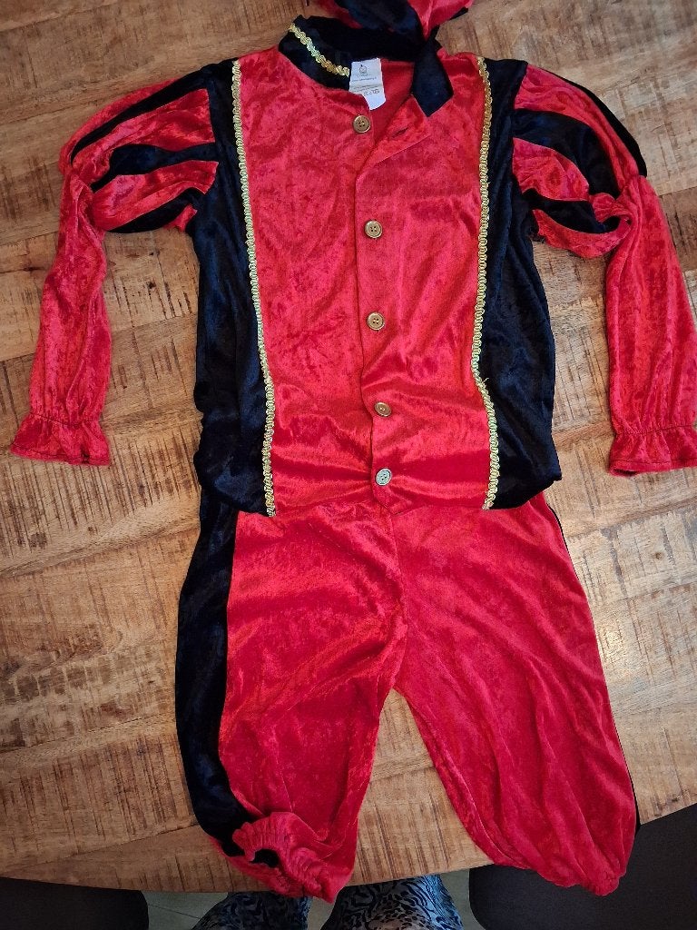 Pietenpak rood met zwart, Diversen, Ophalen, Zo goed als nieuw