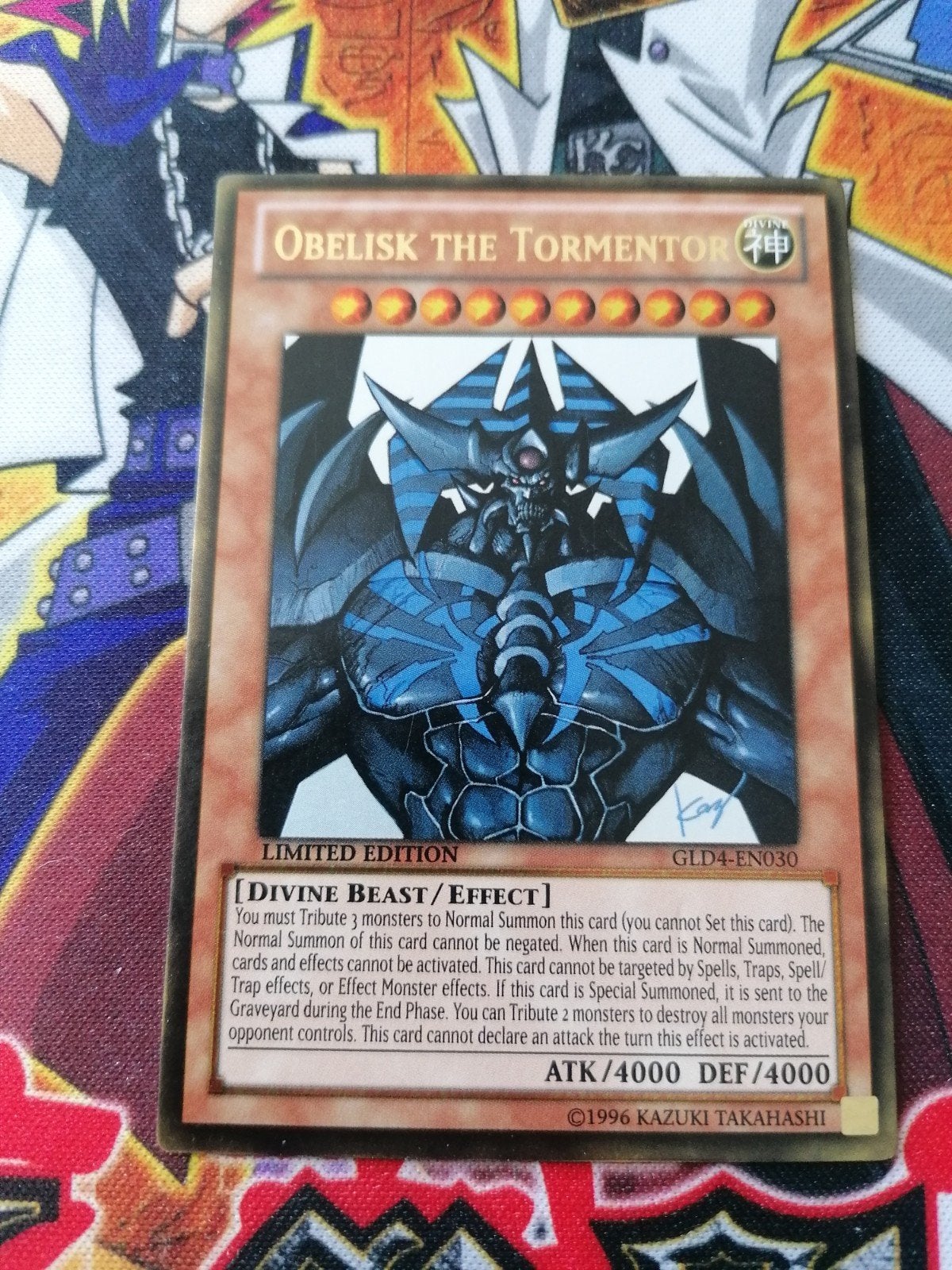 Obelisk the Tormentor - Gold Rare GLD4 Gold Series 4 - YGO, Hobby en Vrije tijd, Verzamelkaartspellen | Yu-gi-Oh!, Ophalen of Verzenden