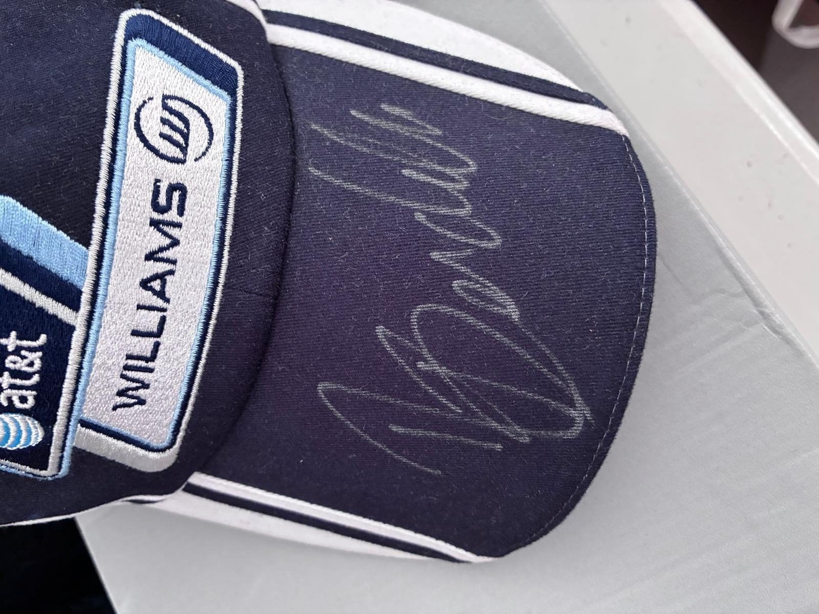 Rubens Barrichello AT&T Williams F1 Team Pet gesigneerd, Williams F1, One size fits all, Ophalen of Verzenden, Pet
