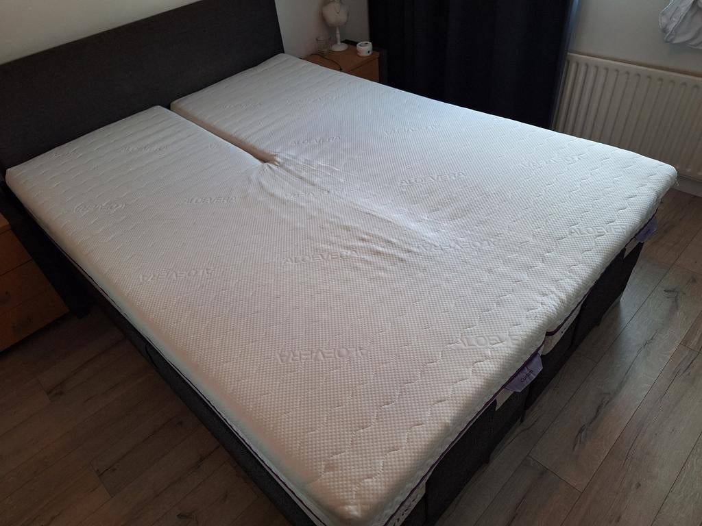 Zo goed als nieuw  tweepersoons splittopper, Ophalen, 210 cm, Tweepersoons, Zo goed als nieuw