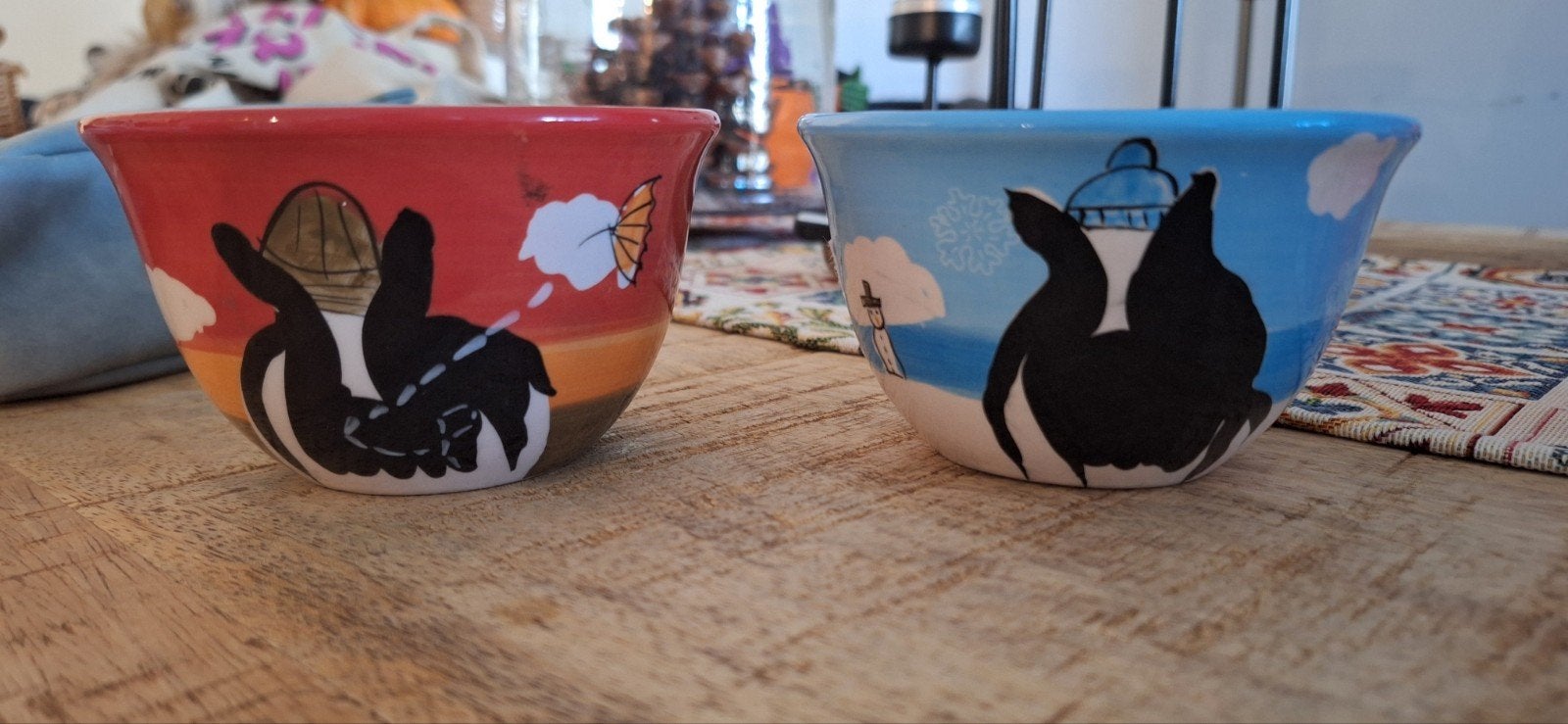 Ben & Jerry's Handgeschilderde Kommen - Set van 2, Ophalen of Verzenden, Zo goed als nieuw, Overige merken
