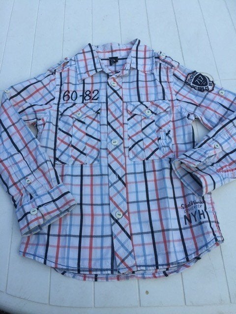 Overhemd van Sevenoneseven maat 98 / 104 zgan (Y181), Overhemd of Blouse, Sevenoneseven, Ophalen of Verzenden, Zo goed als nieuw