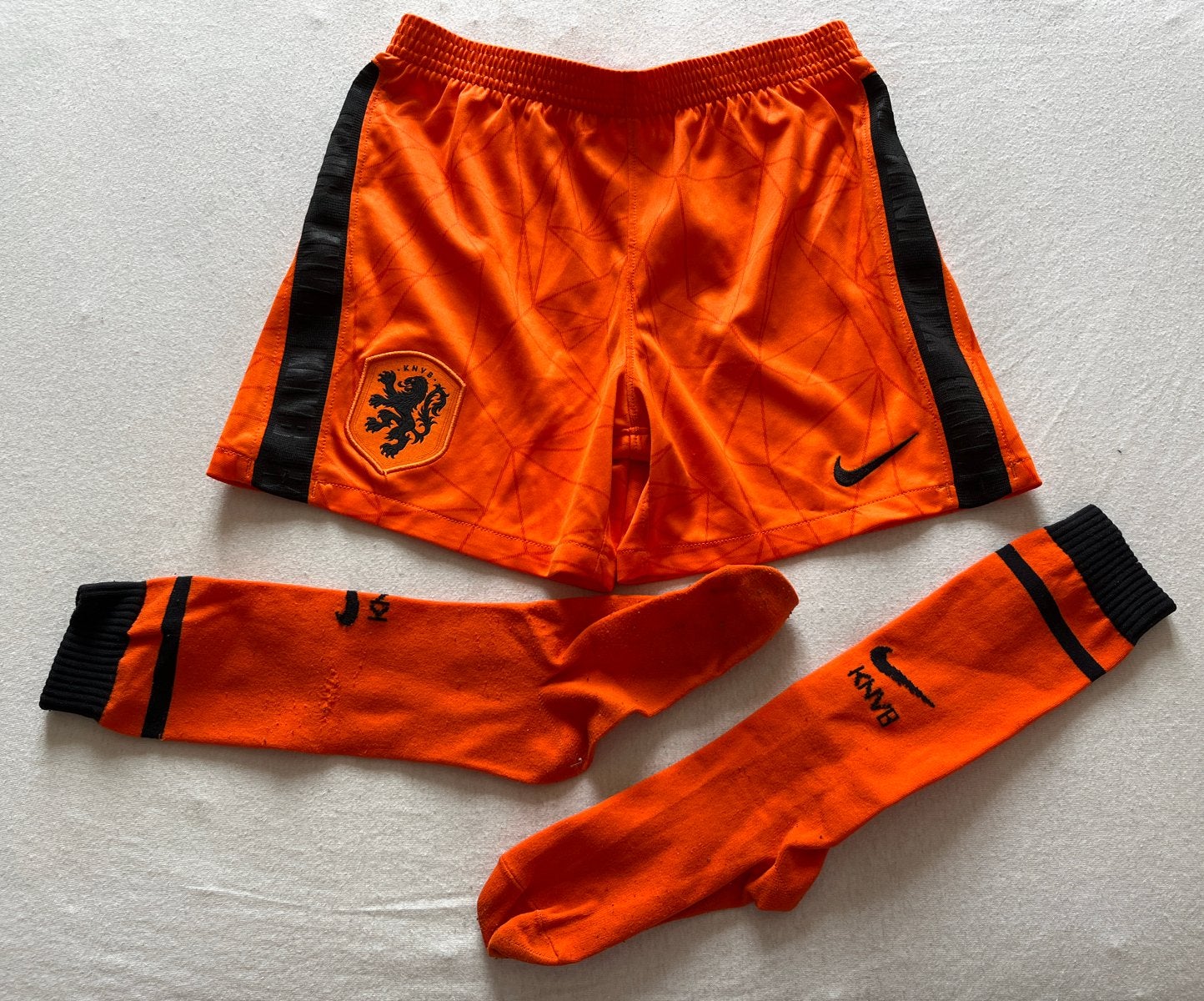 Oranje KNVB Short en Sokken Nike 122, Ophalen of Verzenden, Zo goed als nieuw, Jongen of Meisje
