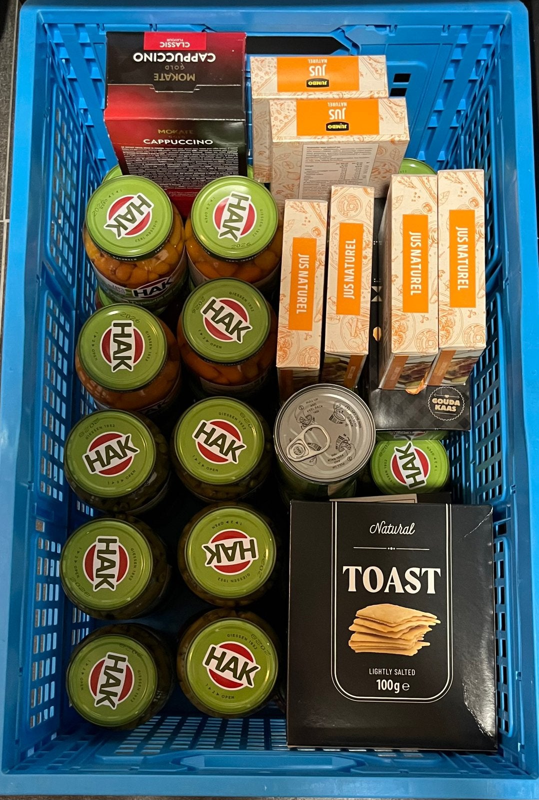 Voordeelpakket Boodschappen (HAK, Toast, Jus & Cappuccino), Ophalen