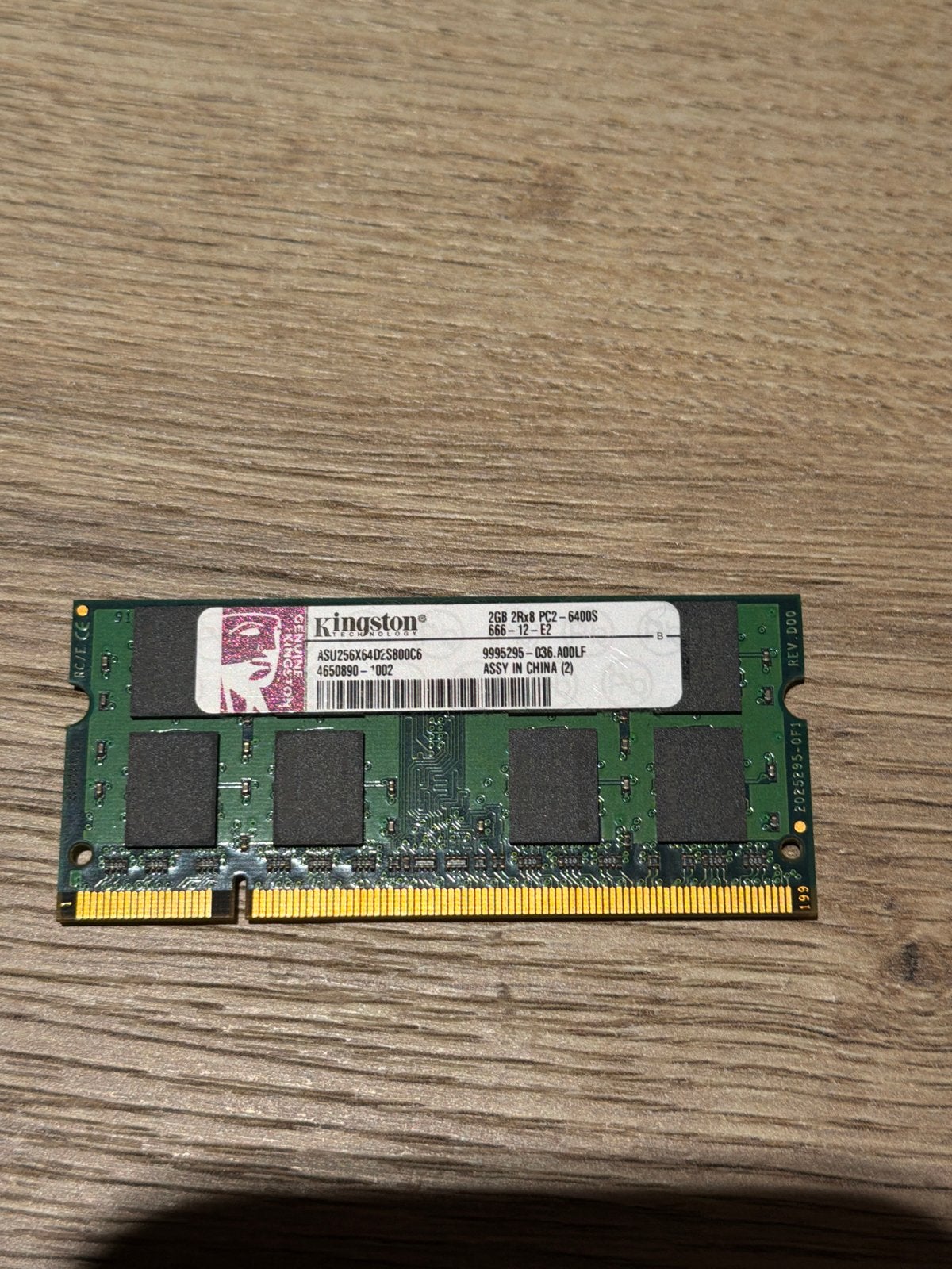 Kingston 2GB DDR2 RAM PC2-6400S Laptop Geheugen, Computers en Software, RAM geheugen, Gebruikt, Ophalen of Verzenden, DDR2, 2 GB