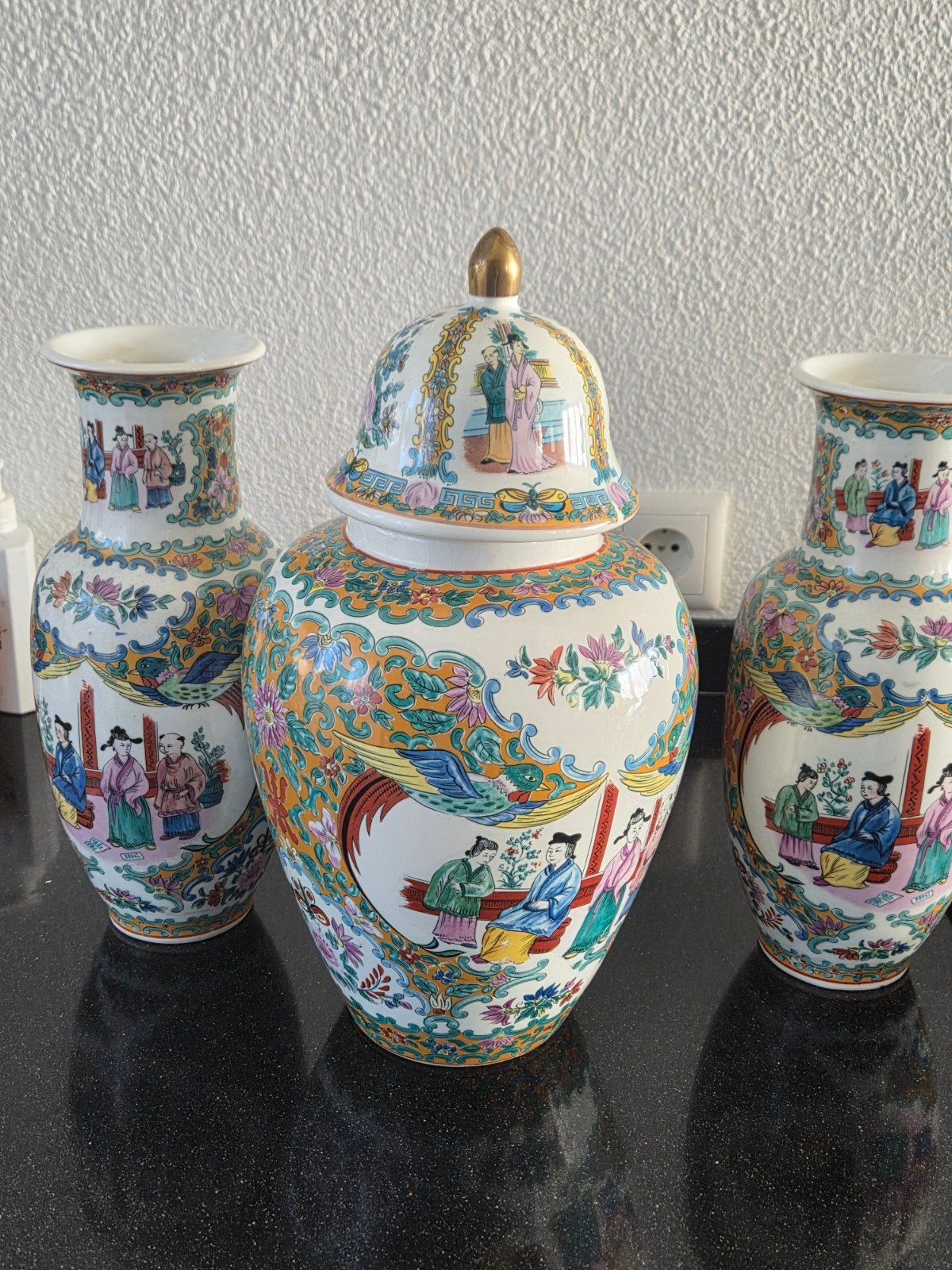 Vintage Chinees Famille Rose Kaststel - Jaren '60/'70, Antiek en Kunst, Ophalen of Verzenden