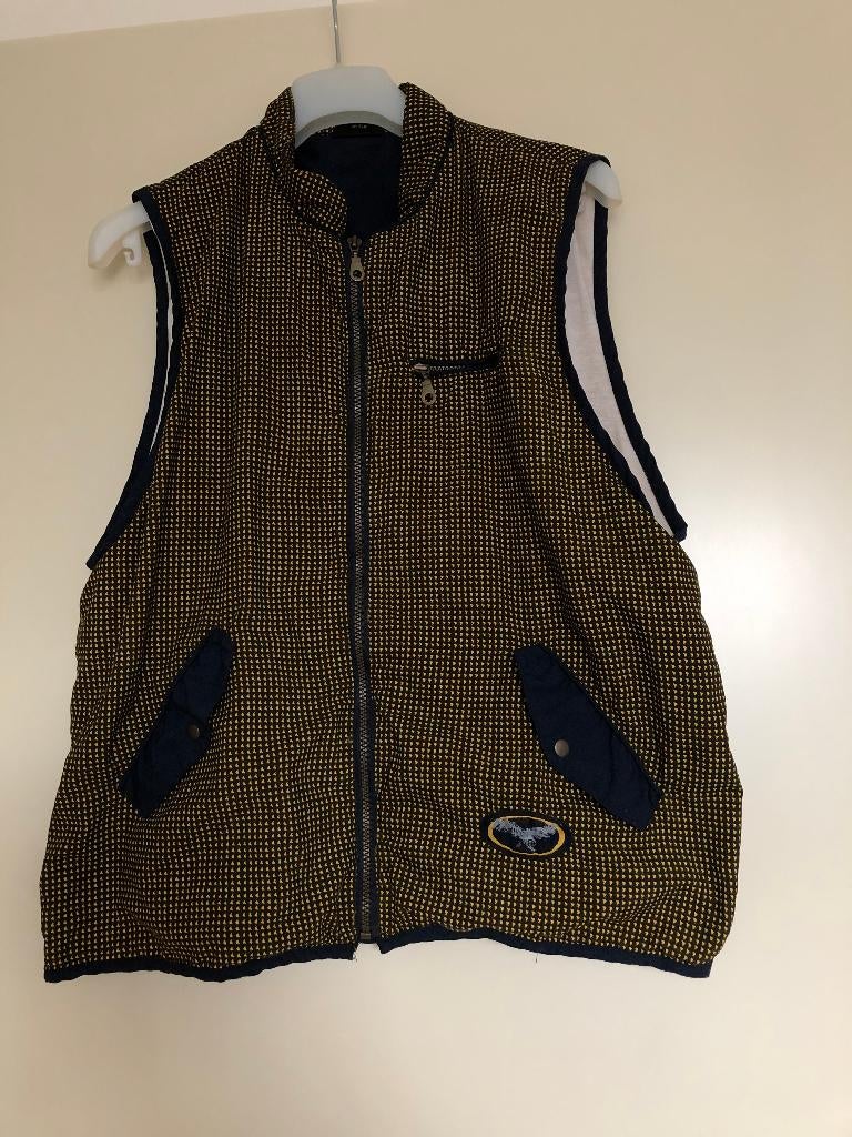 Dunne bodywarmer Rucanor, maat M, blauw/geel, gevoerd, Ophalen of Verzenden, Gedragen, Rucanor, Maat 48/50 (M)