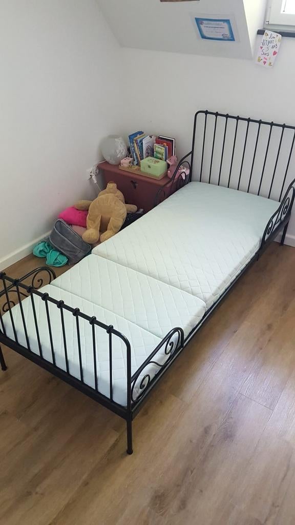 Ikea kinderbed 80x200 in lengte verstelbaar, Kinderen en Baby's, Kinderkamer | Bedden, 70 tot 85 cm, Zo goed als nieuw, 180 cm of meer