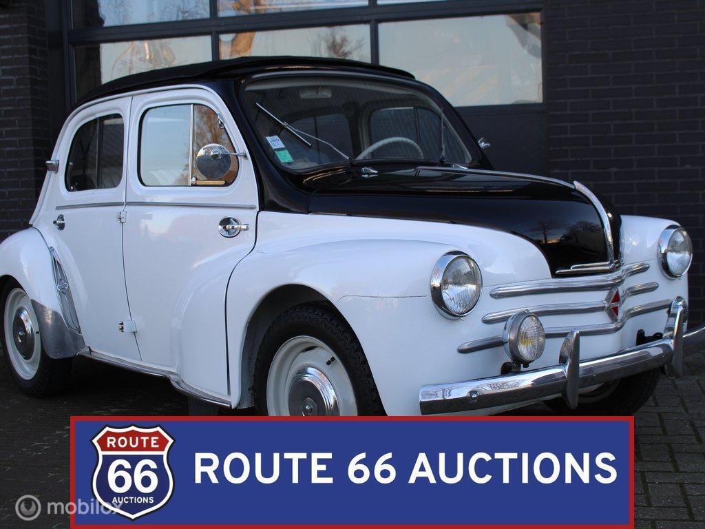 Renault 4CV Cabriolet | 1960 | Route 66 Auctions, Auto's, Overige carrosserieën, Renault, Zwart, Bedrijf