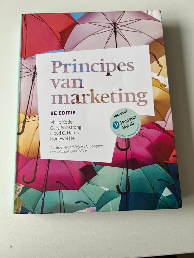 Principes van marketing 8e editie, Ophalen of Verzenden, Beta, Zo goed als nieuw, HBO