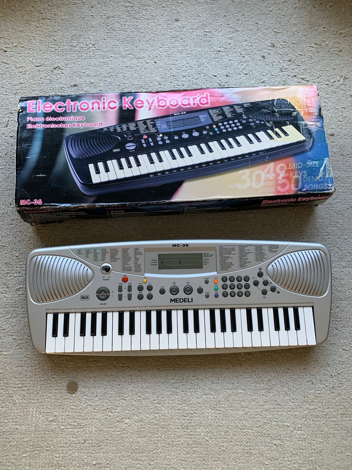 Medeli MC-36 Elektronisch Keyboard - Zo goed als nieuw, Ophalen, Zo goed als nieuw, 49 toetsen, Medeli