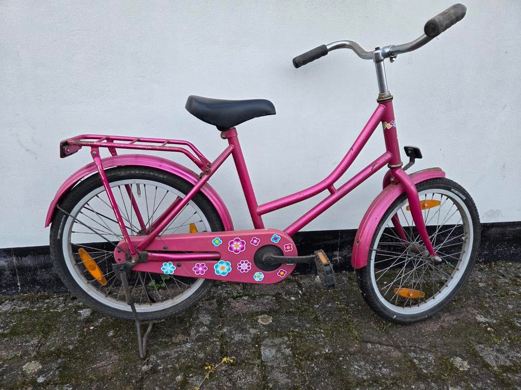 Kinderfiets rosé 20 inch - Gebruikt, Fietsen en Brommers, Fietsen | Kinderfietsjes, Ophalen of Verzenden, Gebruikt, Terugtraprem