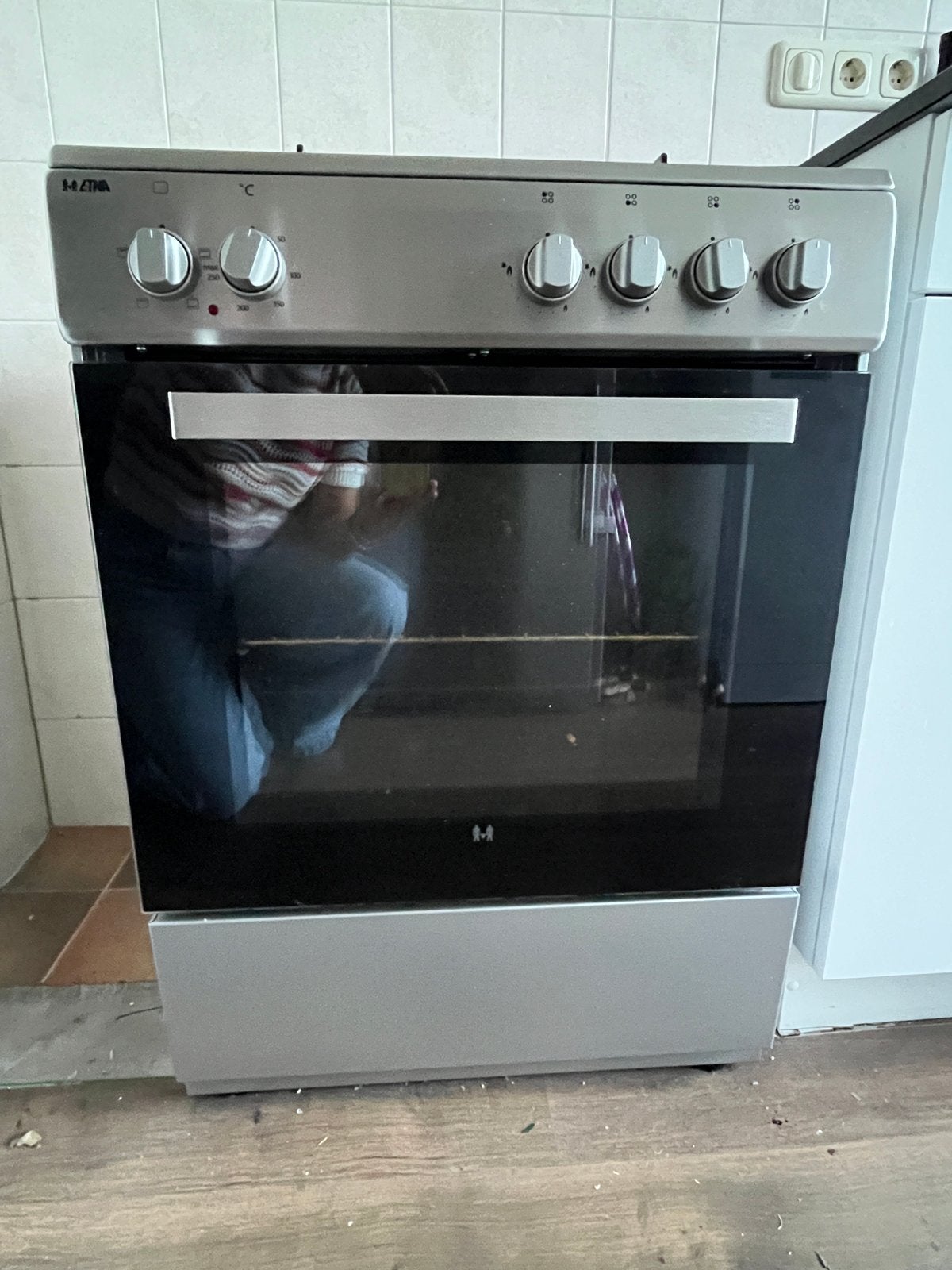 ETNA FGV160RVS gasfornuis met elektrische oven, zgan, Ophalen, 60 cm of meer, 4 kookzones, Zo goed als nieuw