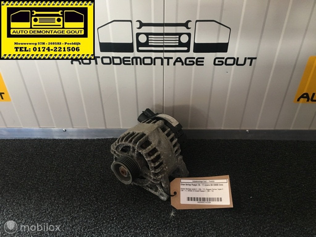 Citroen Berlingo Peuegot ('08-'17) Dynamo 9641398680 Denso, Gebruikt, Citroën, Ophalen of Verzenden, Citroen