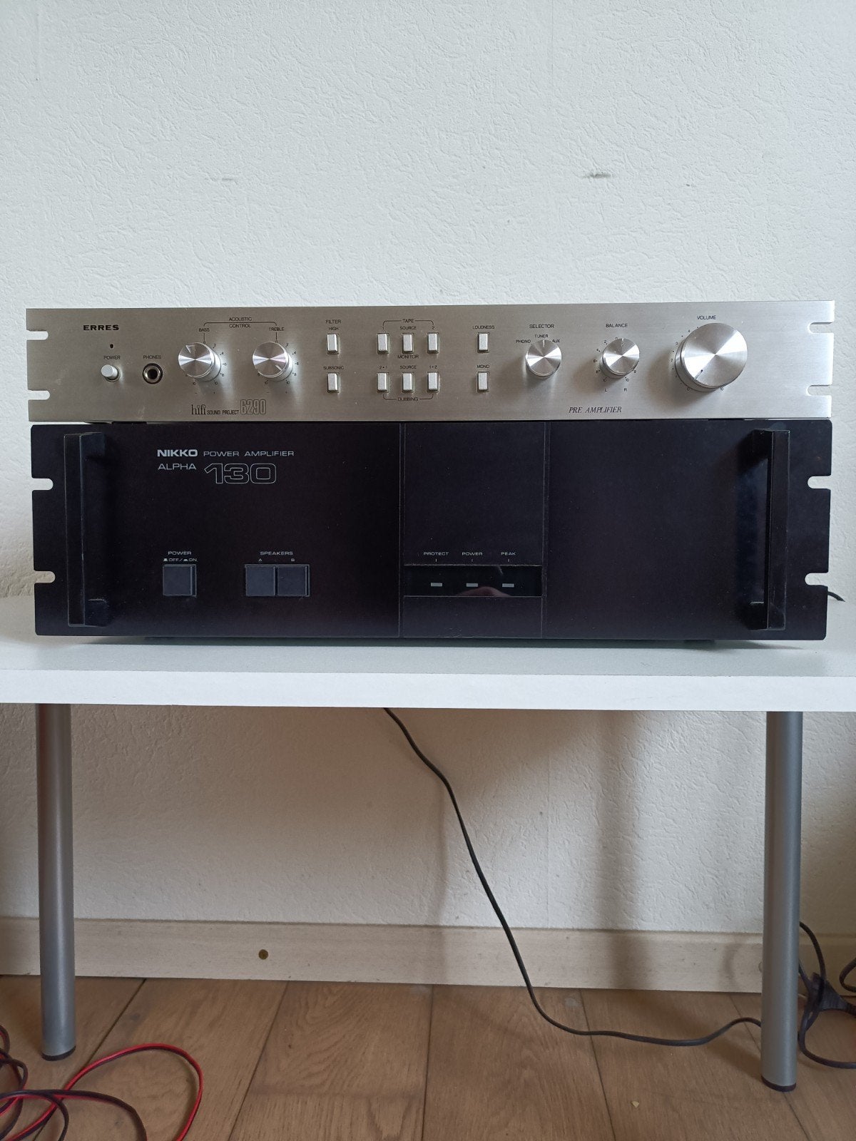 Erres 6290 voorversterker en Nikko alpha 130 eindversterker., Ophalen of Verzenden, Gebruikt, 60 tot 120 watt, Overige merken