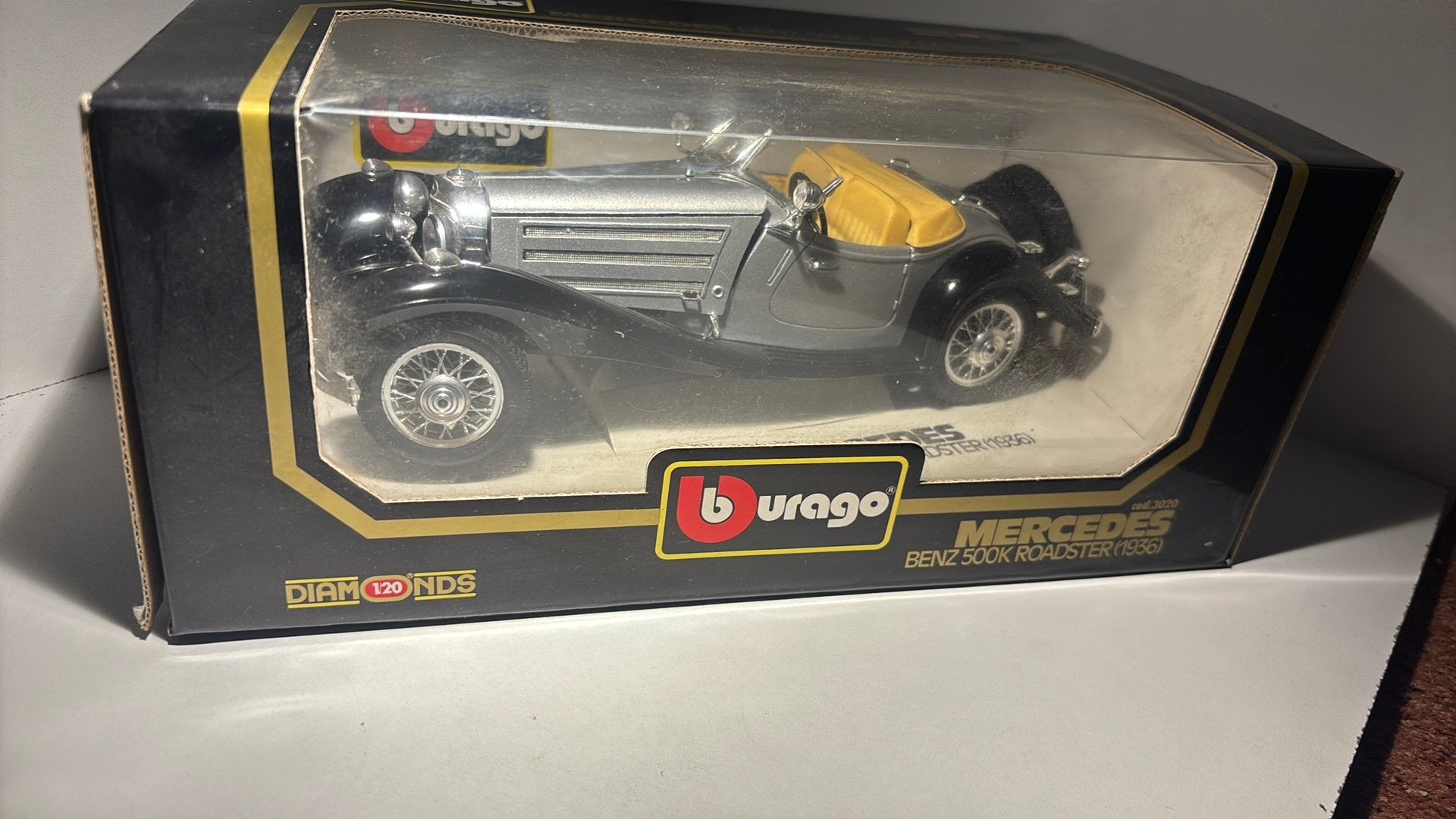 Mercedes benz 500 k cabriolet Bburago 1.18, Ophalen of Verzenden, Bburago, A, A