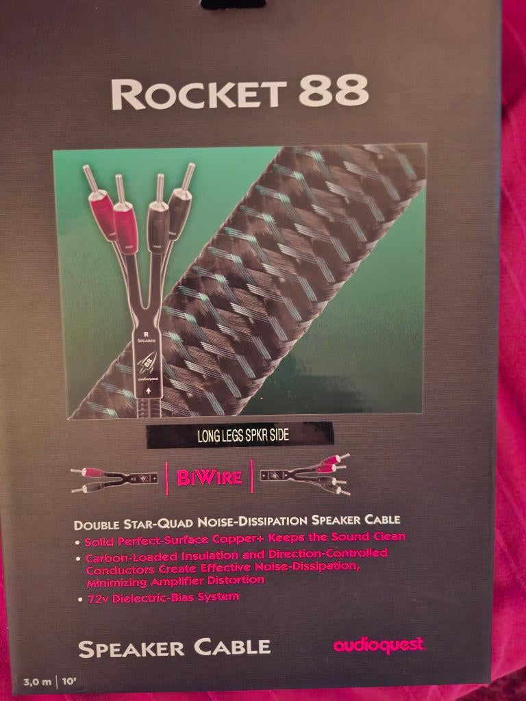 Audioquest Rocket 88 biwre 2x3m, Ophalen of Verzenden, Nieuw, 2 tot 5 meter, Luidsprekerkabel