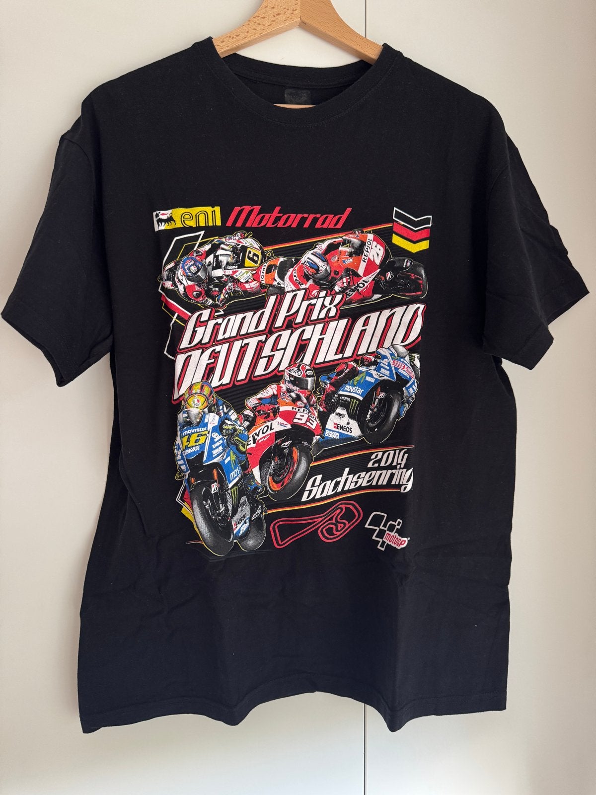 Heren T-shirt MotoGP Sachsenring 2014 Duitsland Maat M, Ophalen of Verzenden, Zo goed als nieuw, Maat 48/50 (M)