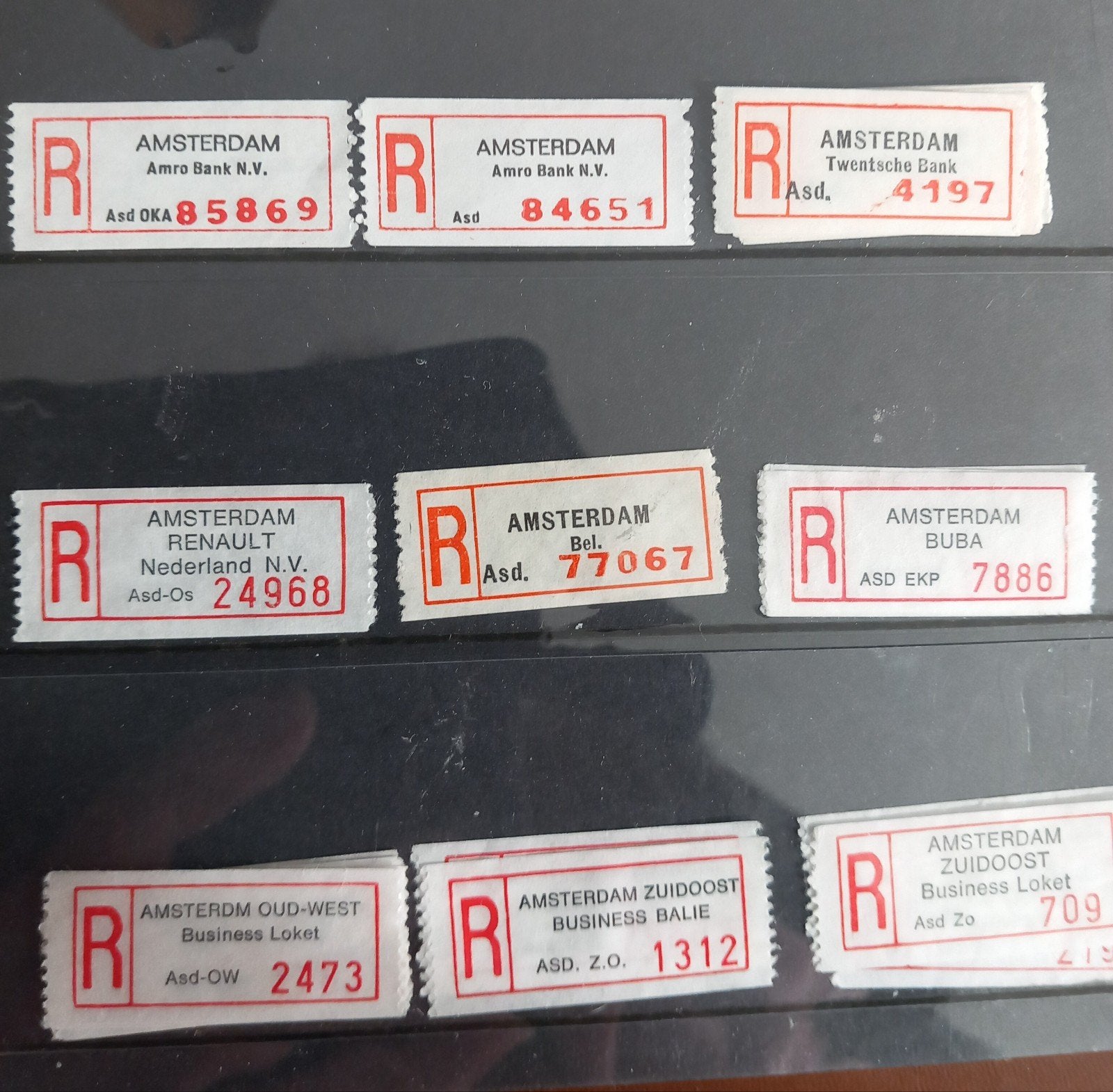 Aantekenstrookjes  amsterdam, Postzegels en Munten, Postzegels | Nederland, Ophalen of Verzenden