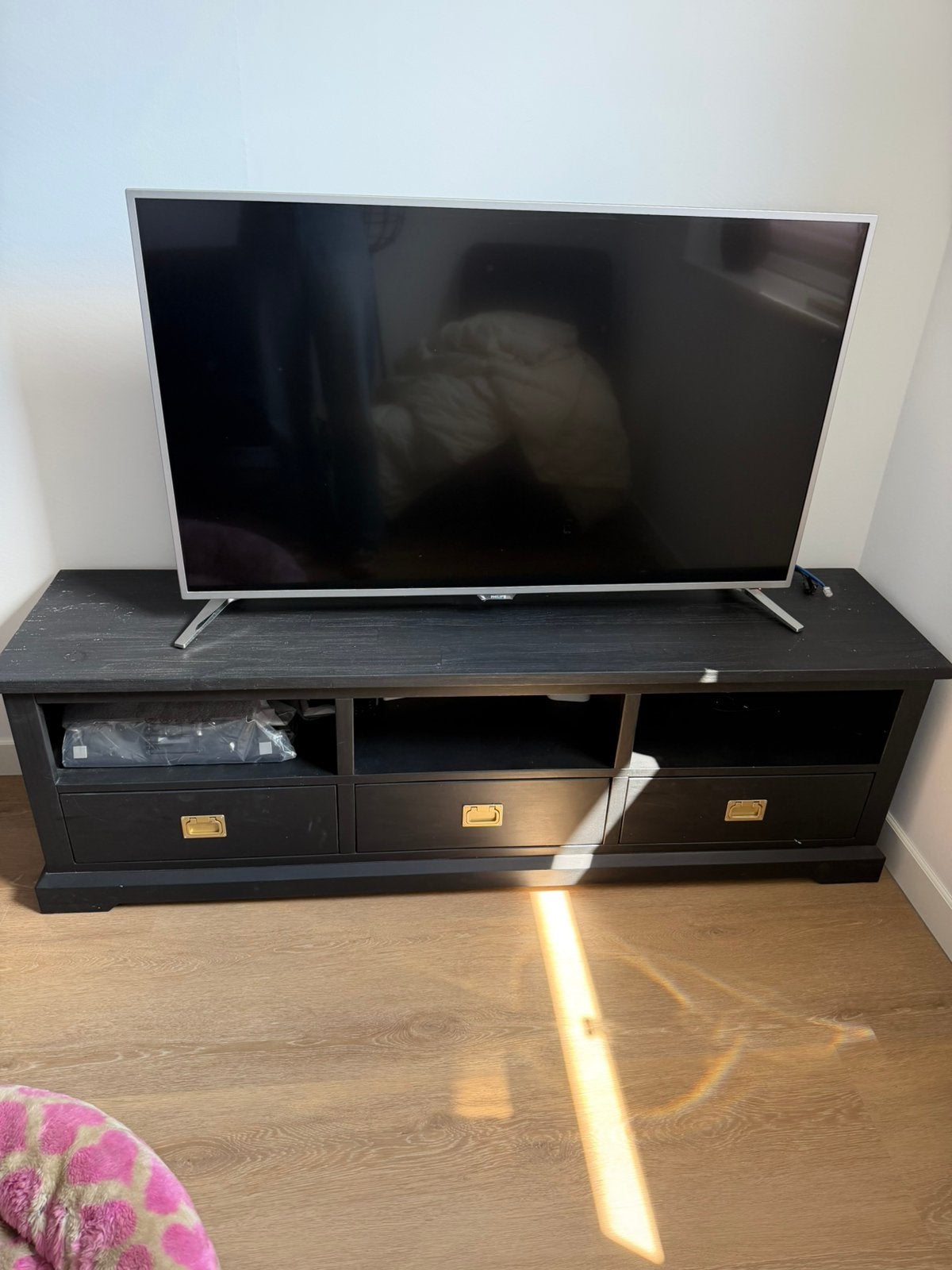 Tv meubel zwart 160cm, Ophalen, 150 tot 200 cm, Zo goed als nieuw, Minder dan 100 cm