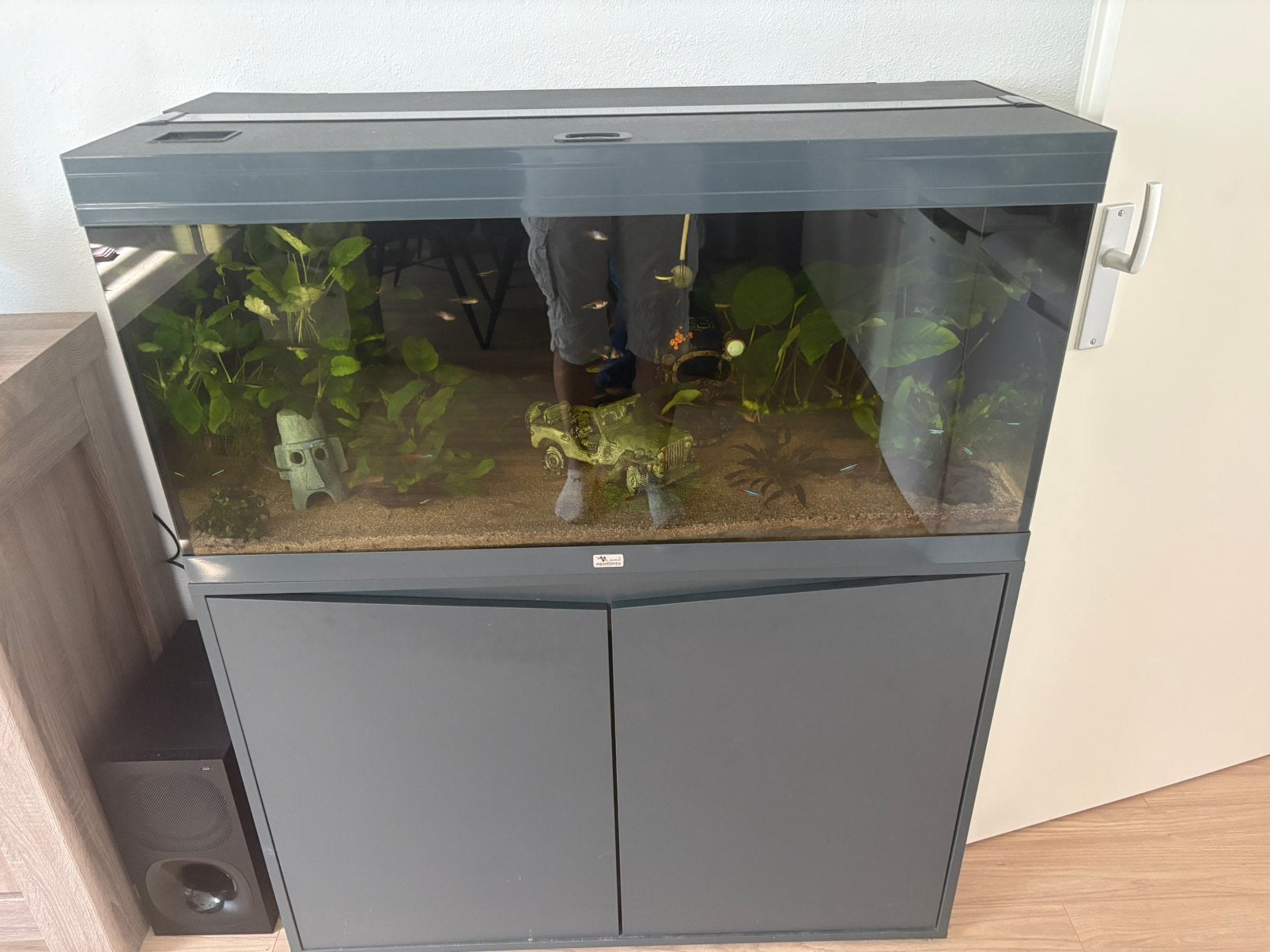 Aquatlantis Volga 180  met Oase Thermo 600, CO₂ & LED, Ophalen, Zo goed als nieuw, Leeg aquarium