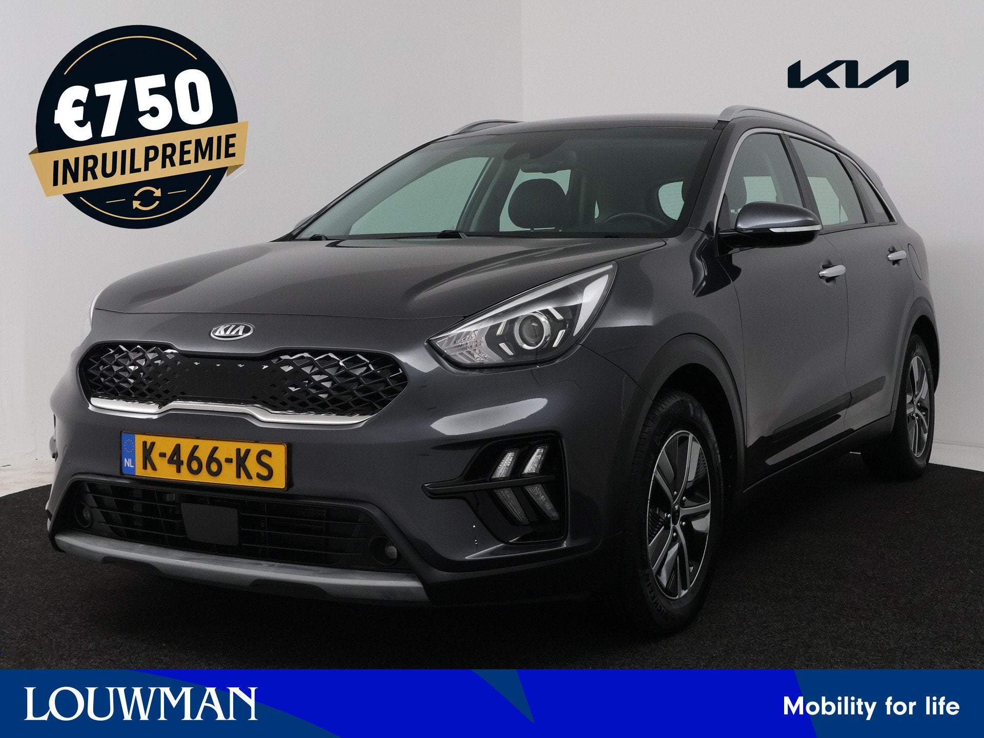 Kia Niro 1.6 GDi Hybrid DynamicLine | Camera | Navigatie | A, Gebruikt, Euro 6, Leder en Stof, Origineel Nederlands