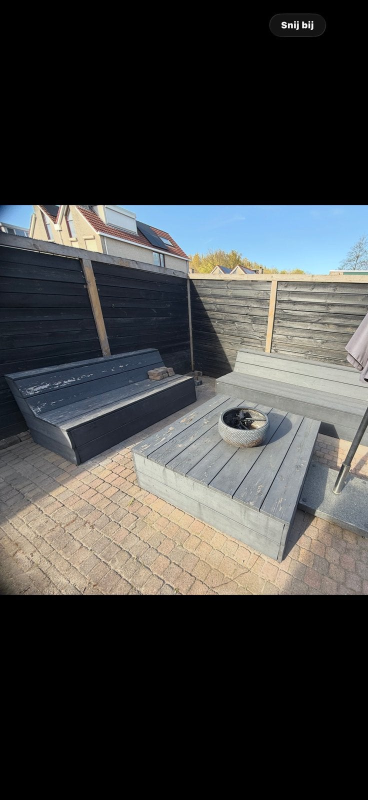 GRATIS Loungeset steigerhout GRATIS, Tuin en Terras, Ophalen, Zo goed als nieuw