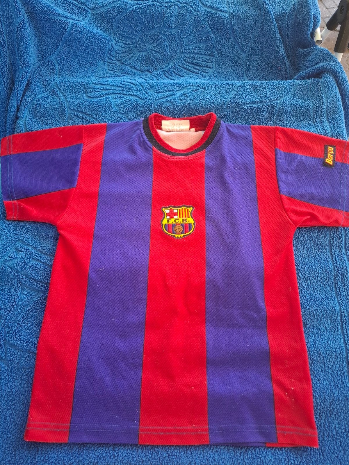 FC Barcelona shirt kind, voetbalshirt, Maat XS of kleiner, Ophalen of Verzenden, Gebruikt, Shirt