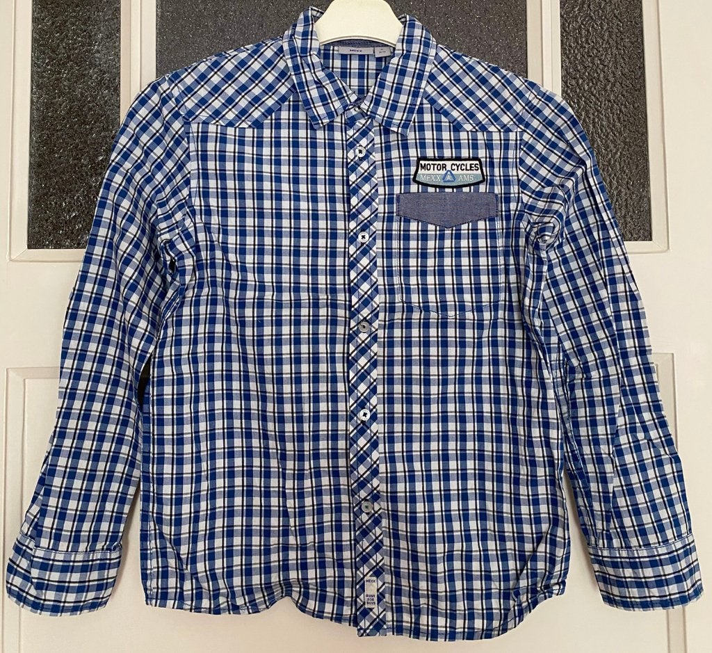 Jongens overhemden MEXX + 3 t-shirts LM, 134-140 los te koop, Kinderen en Baby's, Kinderkleding | Maat 134, Mexx, Overhemd of Blouse