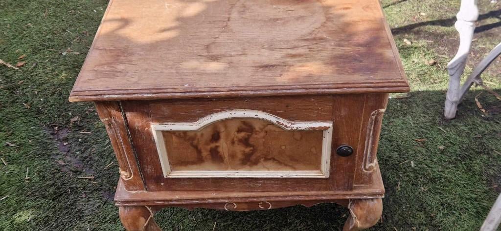 Prachtig brocante bijzet kastje (brocante), Ophalen, Gebruikt