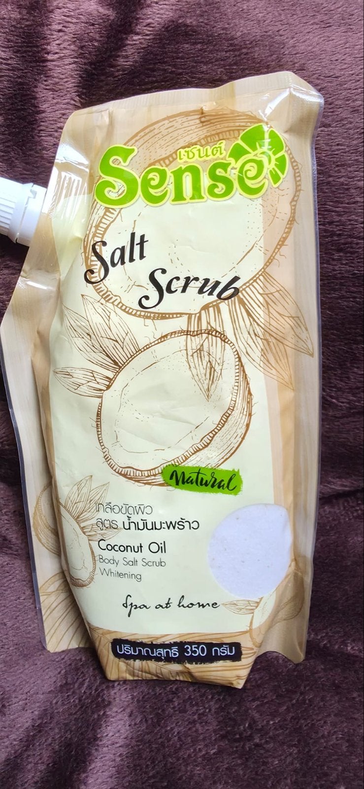 Sense Coconut Oil Body Salt Scrub Whitening 350g, Ophalen of Verzenden, Nieuw, Bad & Douche