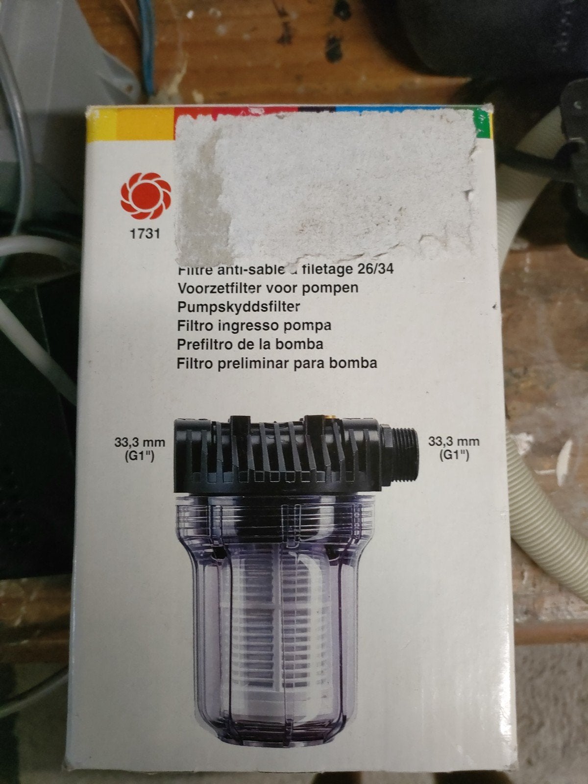 Voorzetfilter voor pompen - 33,3 mm (G1"), Ophalen of Verzenden