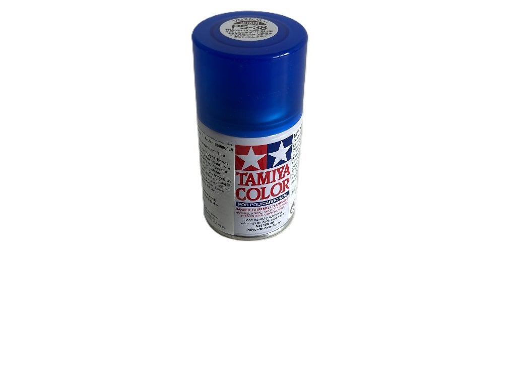 Tamiya 86038 PS-38 Transparant blauw 100ml Spray rc, Ophalen of Verzenden, Nieuw, Onderdeel