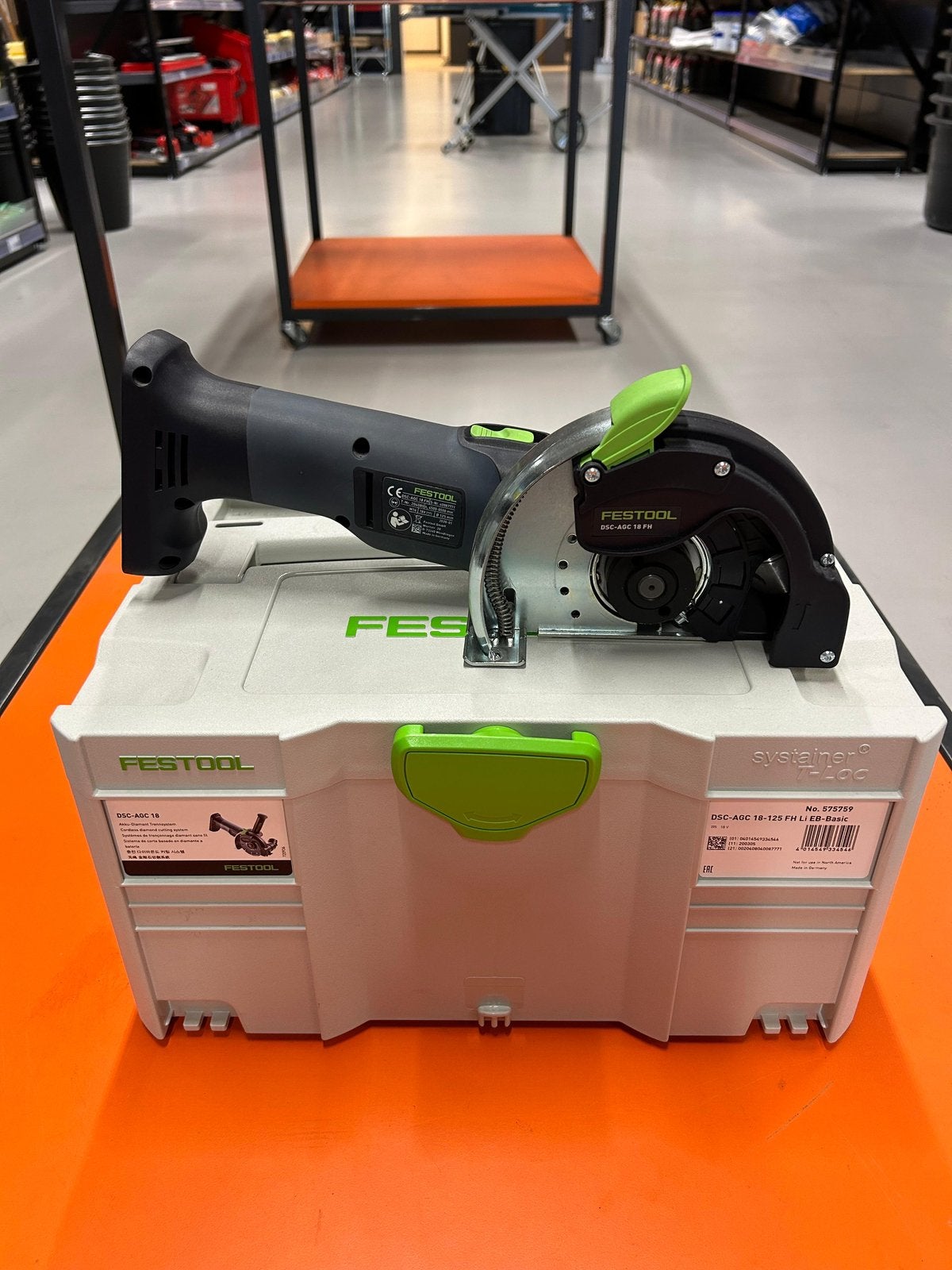 Festool accu tegelslijper DSG-AGC\18-125 LIEB-basic, Doe-het-zelf en Verbouw, Gereedschap | Schuurmachines, Ophalen, Nieuw, 1200 watt of meer