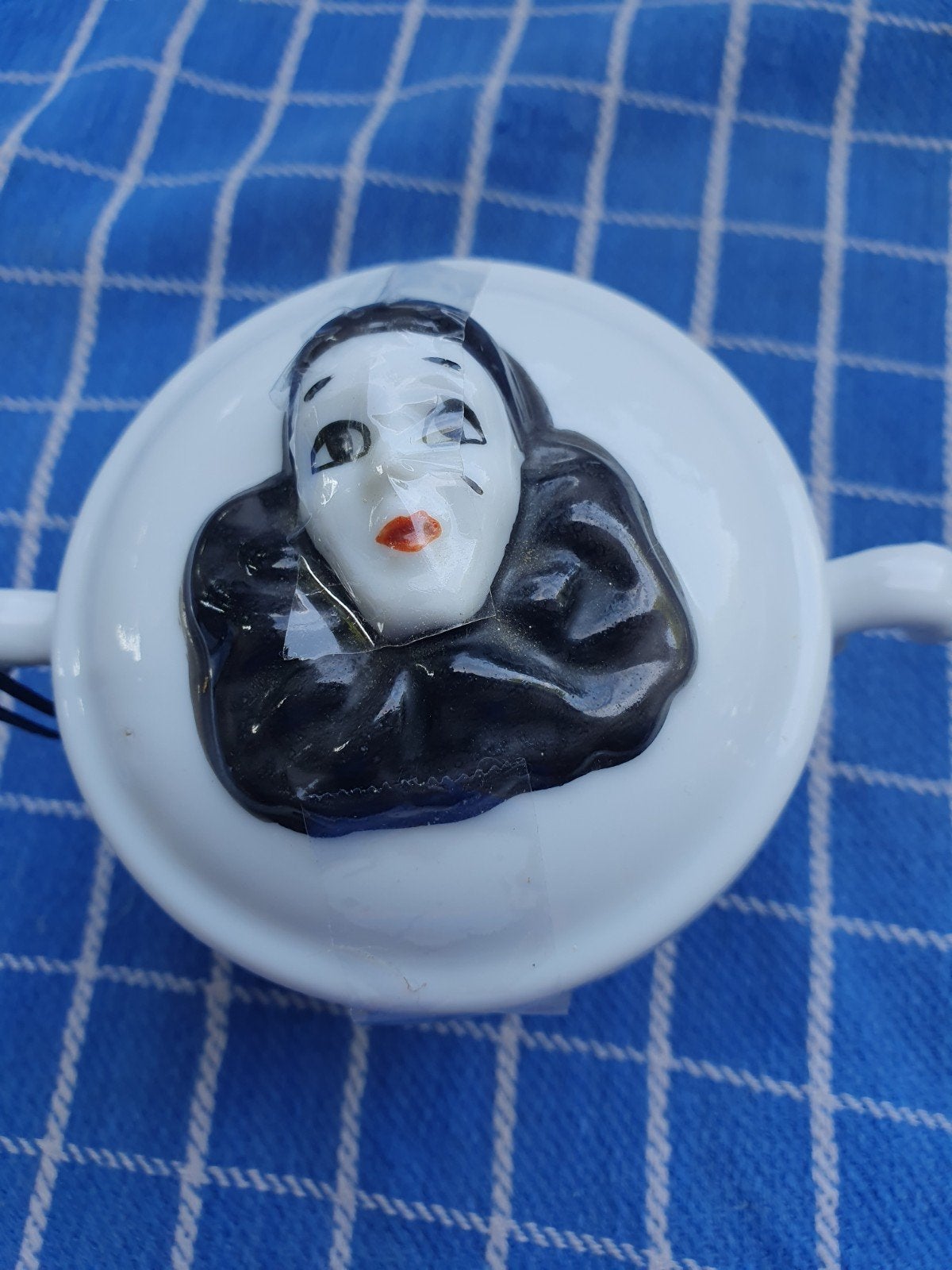 Limoges France potje met pierot.Gezicht, Ophalen of Verzenden