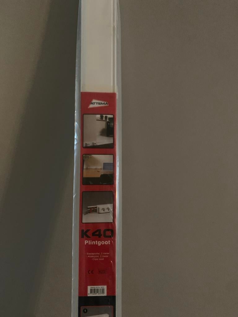 Attema K40 Plintgoot 2 meter - Nieuw in verpakking, Doe-het-zelf en Verbouw, Elektra en Kabels, Ophalen, Nieuw, Overige typen