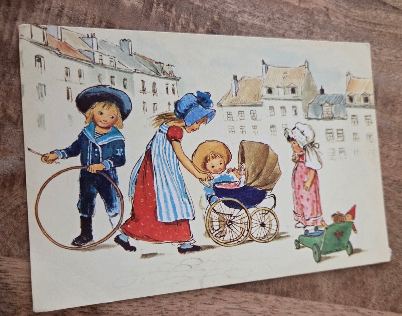 Kinderen spelen op straat, Verzenden, 1960 tot 1980, Ongelopen, Kinderen