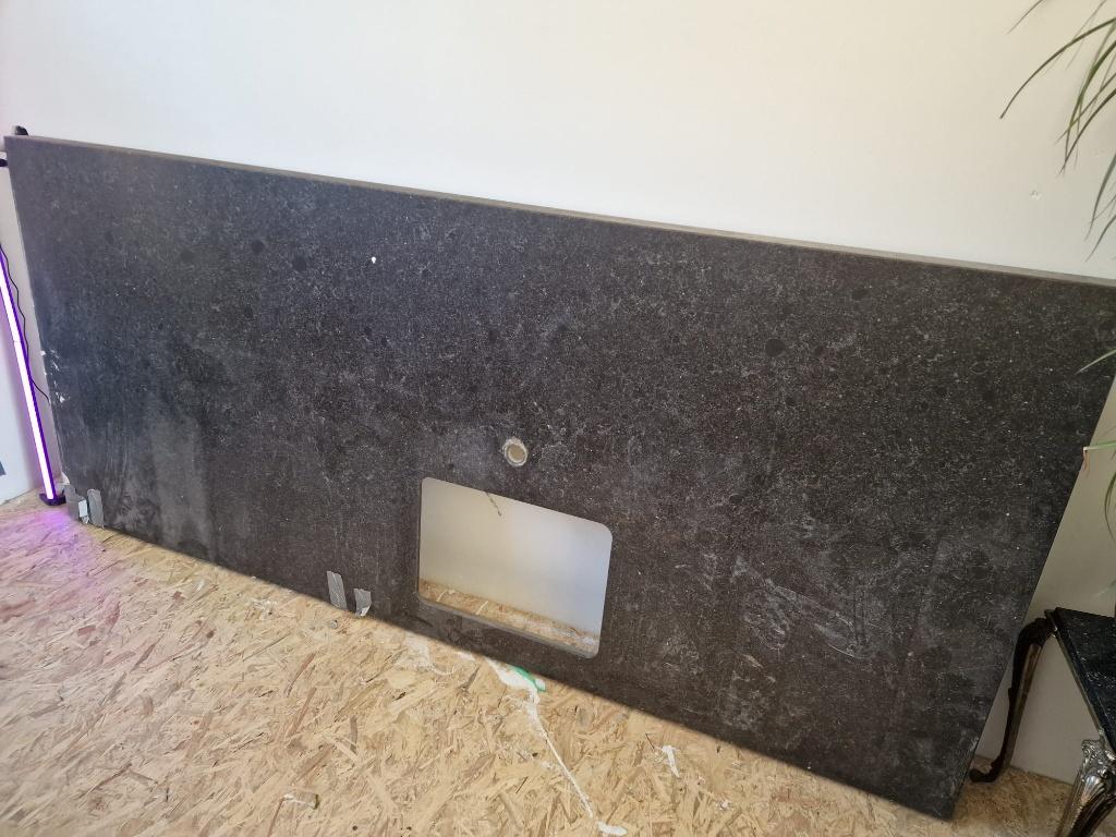 Keukenblad Graniet, Huis en Inrichting, Keuken | Keukenelementen, Ophalen, Overige kleuren, 75 cm of meer, Zo goed als nieuw