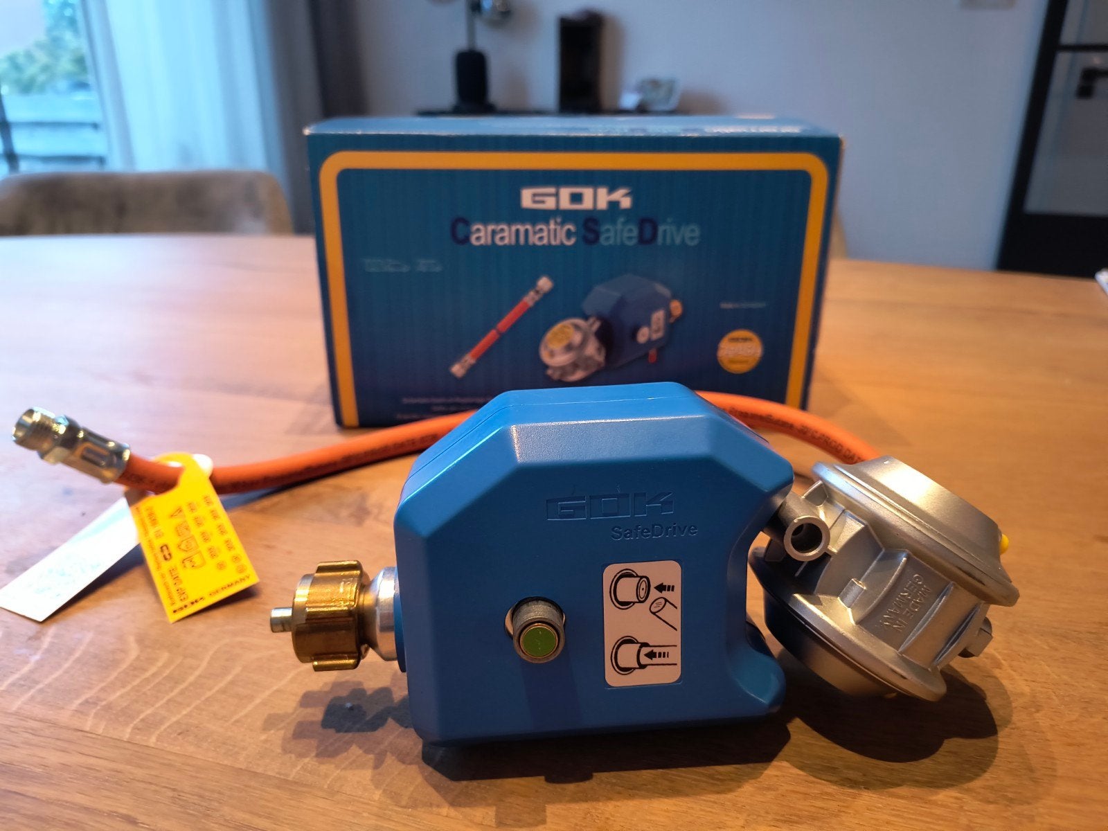 GOK Caramatic SafeDrive gasdrukregelaar crash sensor G12, Ophalen of Verzenden, Zo goed als nieuw