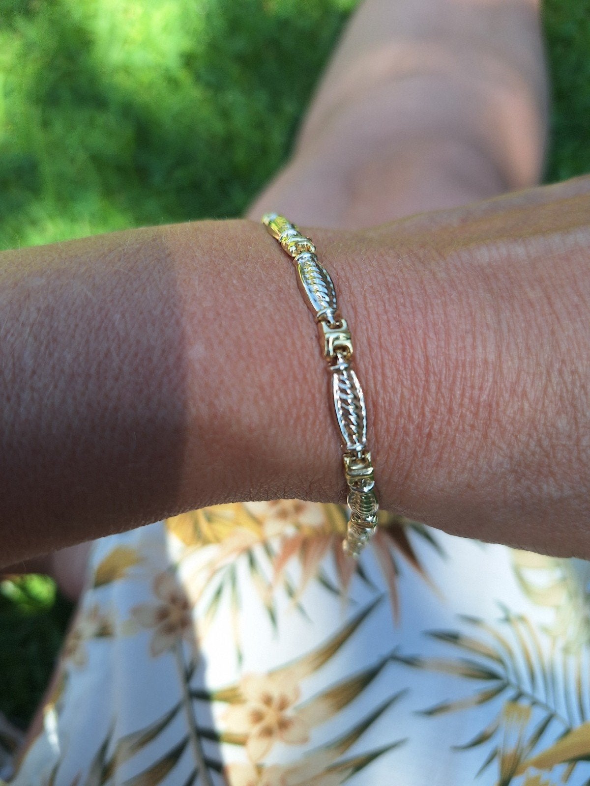 Gouden armband 585 (14K) - Elegante schakelarmband, Sieraden, Tassen en Uiterlijk, Armbanden, Ophalen of Verzenden, Zo goed als nieuw
