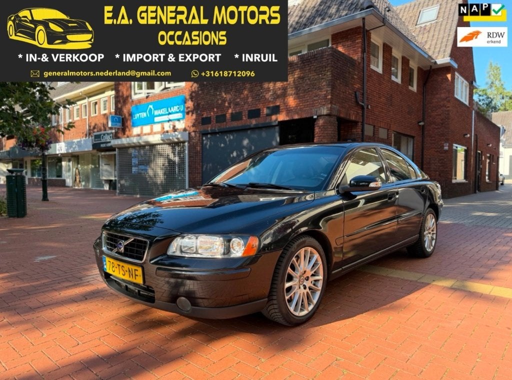 Volvo S60 2.0 T AUTOMAAT 2007 | NETJES ONDERHOUDEN, Auto's, Volvo, Euro 5, Zwart, 4 cilinders, 1984 cc