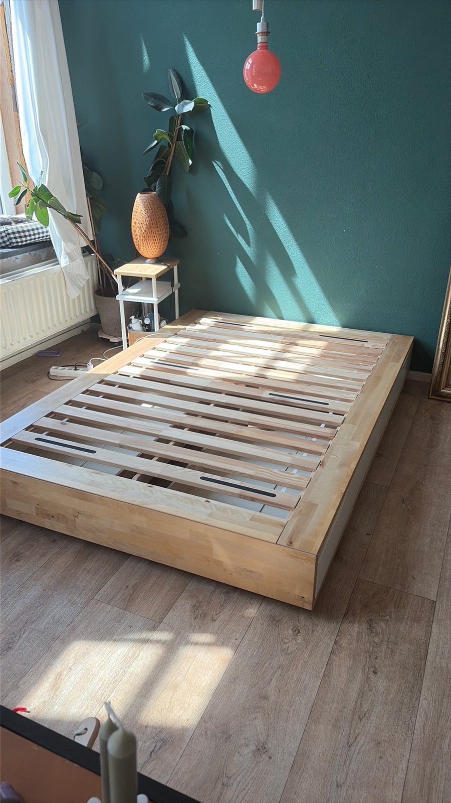 Bed met lades 140 x 200, Ophalen of Verzenden, Zo goed als nieuw, Tweepersoons, 140 cm
