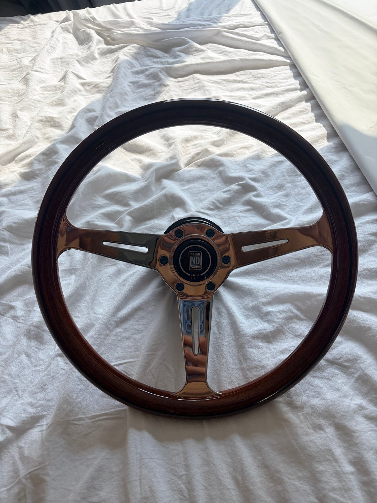 Nardi stuur met quick-release systeem, Auto-onderdelen, Besturing, Ophalen of Verzenden, Gebruikt, Universele onderdelen