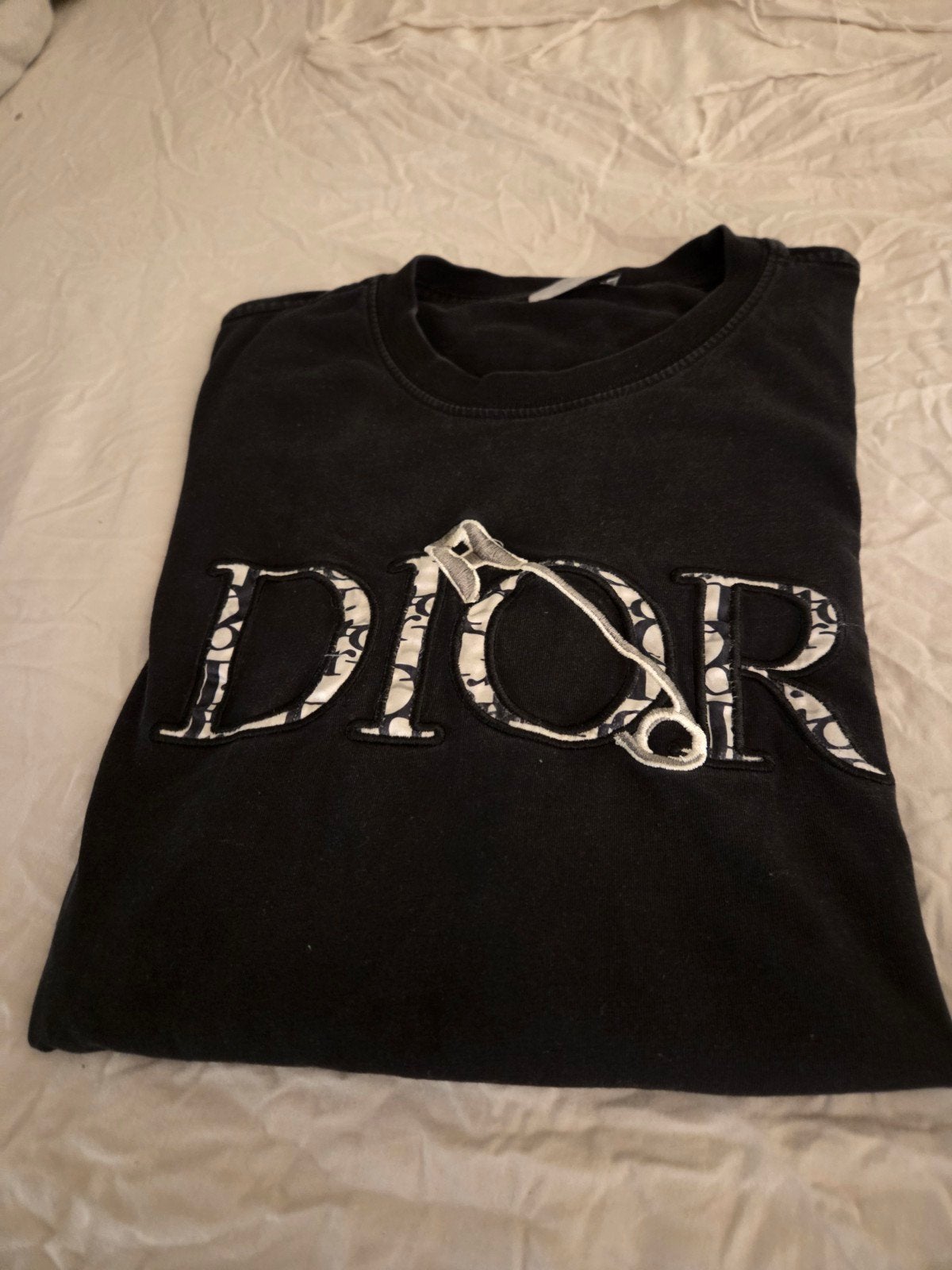 Dior T-shirt Zwart Maat M, Maat 48/50 (M), Zwart, Ophalen of Verzenden, Gedragen