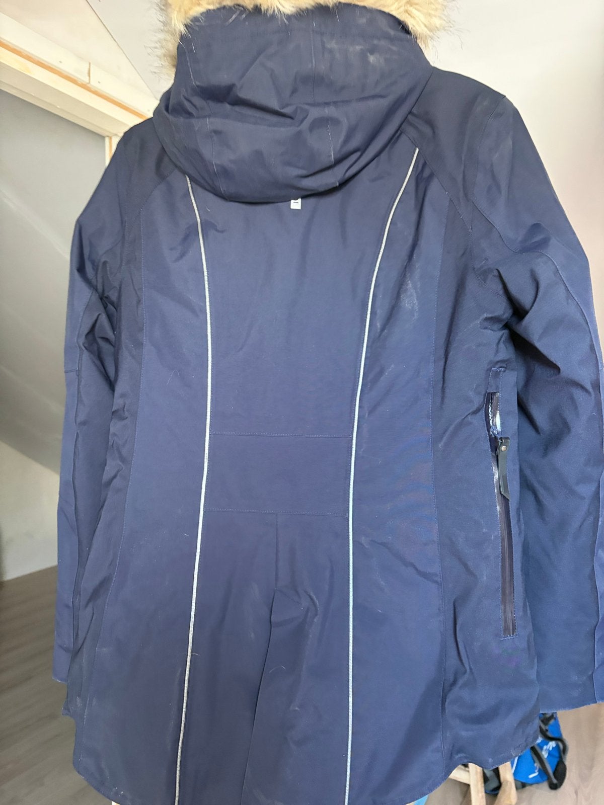 Decathlon Dames Winterjas - Maat S, Kleding | Dames, Ophalen, Zo goed als nieuw, Maat 36 (S), Blauw